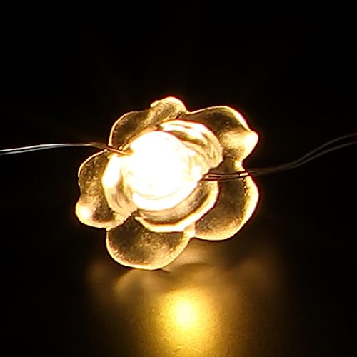 Noma Solar Fine Wire Lights, 50 Warm White Rose LED's - Image 2