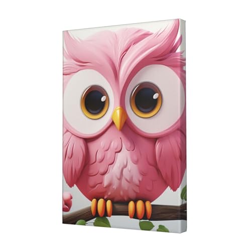 Tableau hibou impression HD 30x45 cm toile murale salon