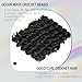 GoGo Curl Crochet Hair for Black Women 10 Inch Prelooped Ocean Wave Crochet Hair Curly Crochet Braids Deep Water Wave Beach Curl Synthetic Braiding Hair Extensions Soft as Human Hair 7 Packs 1B