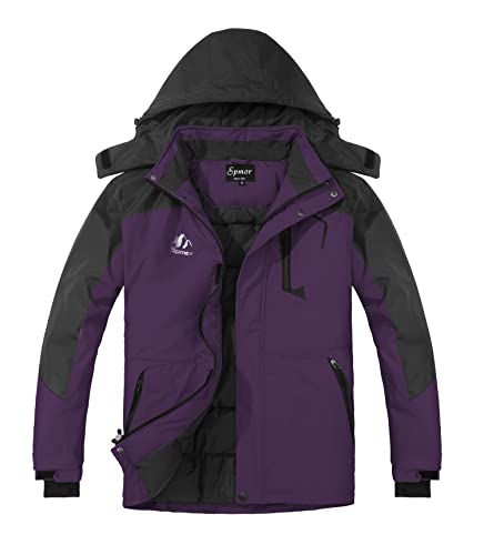Image of Women's Waterproof Ski Jacket Hooded Snowboard Coat Warm Winter Snow Jackets