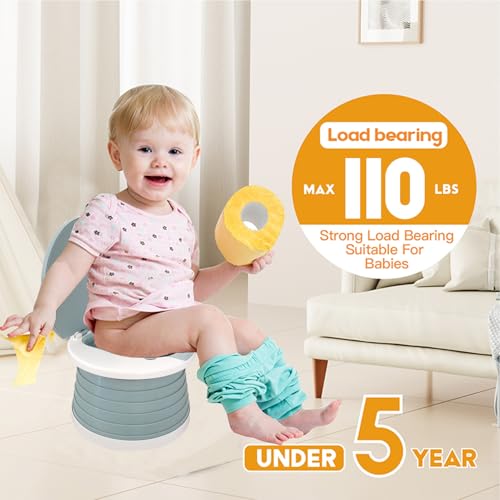 image for SunnySmile Travel Potty for Toddler, Portable and Foldable Toilet, App