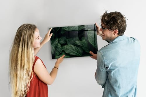 Tablero imantado de vidrio 60x40 para decorar la oficina y organizar tareas con diseño tropical 3
