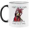 Fatbaby Funny Chicken Rooster Gift Mug for FarmerFarmhouse Chicken Lover Mug for WomenI May Look Calm But In My Head Ive Pecked You 3 Times Ceramic Coffee Cup 11OZ