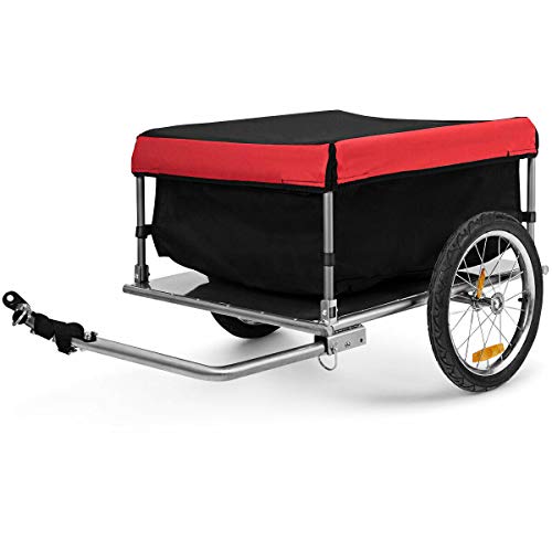 Lowest Price! Crazyman61 Bike Luggage Trailer Cargo with Folding Frame and Quick Release Wheels Red ...