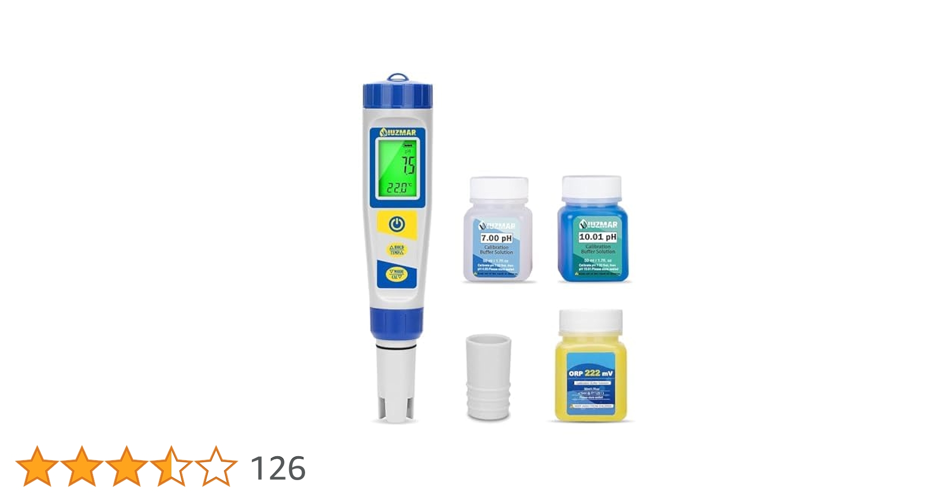 UIUZMAR Digital Chlorine And PH Tester For Hot Tub, Electronic Salt Water Pool PH And Chlorine Salinity Tester 7 In 1 Ph Orp Chlorine Salinity Ec Tds Temp Tester For Spa Aquarium Koi Pond