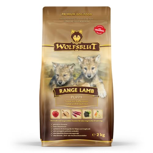 WOLFSBLUT – Range Lamb Puppy | Trockenfutter mit wertvollen Superfoods für heranwachsende Hunde. Getreidefreies Alleinfutter ohne Zusatzstoffe im Beutel | 2kg Lamm