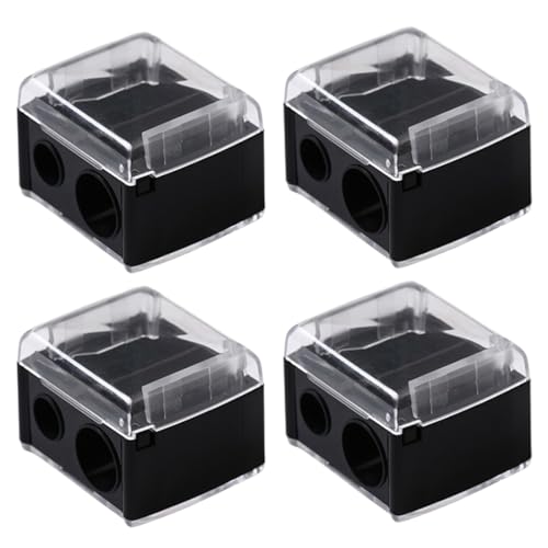 4 Sacapuntas Maquillaje Paquete 2 Agujeros Doble Maquillaje Doble Sacapuntas Sacapuntas Crayón Sacapuntas Cosmético Para Lápiz Cejas Lápiz Ojos Delineador Ojos Delineador Labios