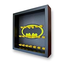 Frame Punk Minifigure Display Case - for LEGO Batman Movie Minifigures Series 1 71017 or 2 71020 - Dust Protection - Wall Mount or Free Stand - Black Frame
