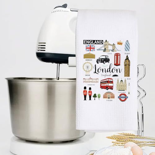 Levlo London Kitchen Towel London Travel Souvenir Gift England London Trip Dish Towels Uk London Vacation Merchandise thumb #3