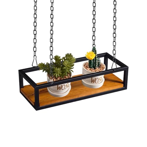 Étagère rangement cuisine métal suspendue plafond support verre vin pot fleur