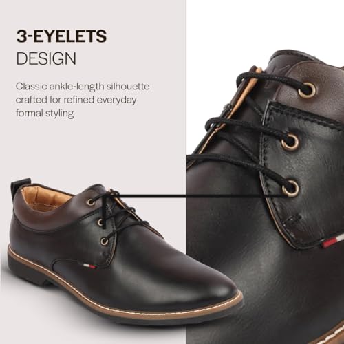 FAUSTO Men's Black Formal Oxford Shoes - Image 7