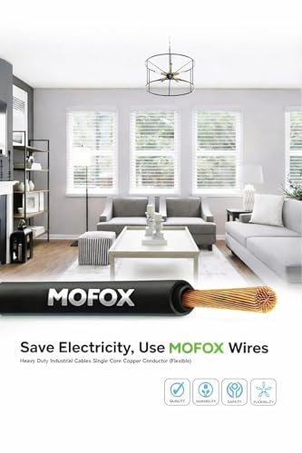 Image of MOFOX Diamond Series FR /FRLS Electrical Wire, Multi-Strand Copper Conductor 90 Meter (BLACK, 1.00 SQ MM)