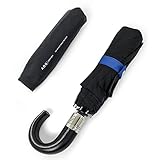 AOG DESIGN Folding Travel Umbrella Auto Open Close with Stylish J-Hook Handle