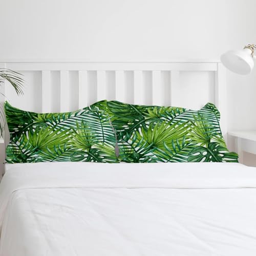 Housse de Couette Vert Jungle Tropicale 200x250cm avec 2 Taies d'Oreiller pour Lit Double