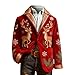 Dress Jacket for Men, Christmas Jacket for Men, Mens Blazer Sport Coats Casual Ugly Christmas Jackets Corduroy One Button Sports Coat and Blazers B01-Red 4XL