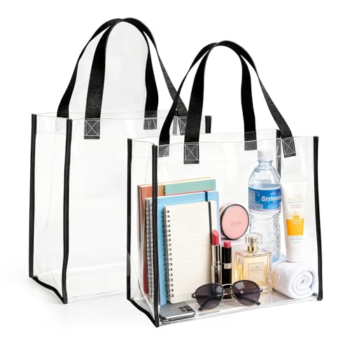 Framendino 2 Pack PVC Clear Tote
