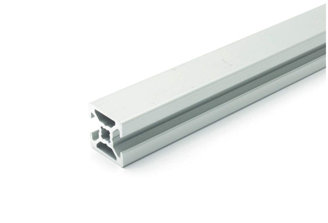Profilo in alluminio di design, 20 x 20 l, 3 scanalature nascoste tipo B, scanalatura 6 (leggera), argento anodizzato. Profilo in alluminio 20 x 20, profilo 20 x 20, profilo di sistema da 50 mm