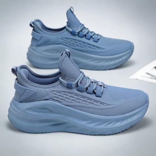 Image of Pozvnn Mens Walking Shoes Fashion Tennis Walking Slip on Sneakers Casual Gym Workout Lightweight Comfortable Trainers