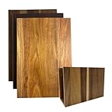 Juego de tablas de cortar, 3 tablas de cortar gruesas y estables, fáciles de limpiar, ideal para queso, carne y verduras, accesorio de cocina perfecto para cocinar en casa