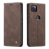 Kowauri Case for Moto One 5G Ace [ NOT for Moto One 5G ],Leather Wallet Case Classic Design with Card Slot and Magnetic Closure Flip Fold Case for Motorola Moto One 5G Ace 6.7' 2021 (Coffee)