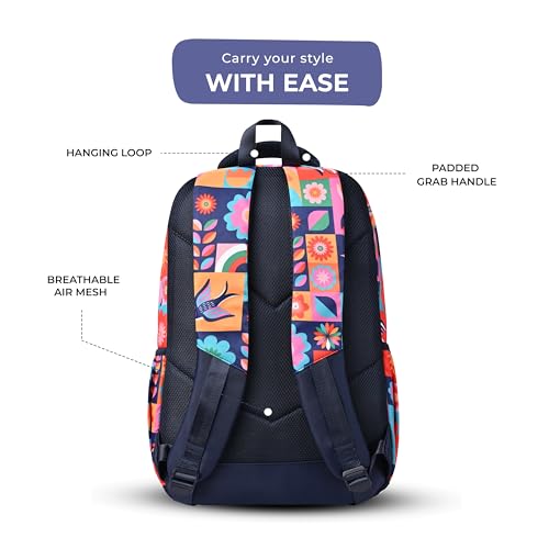 Image of Gear Florentine 19 inch /24L Large Water Resistant School Bag /Casual Backpack /Daypack /Laptop Bag for Boys /Girls (Blue - Pink)