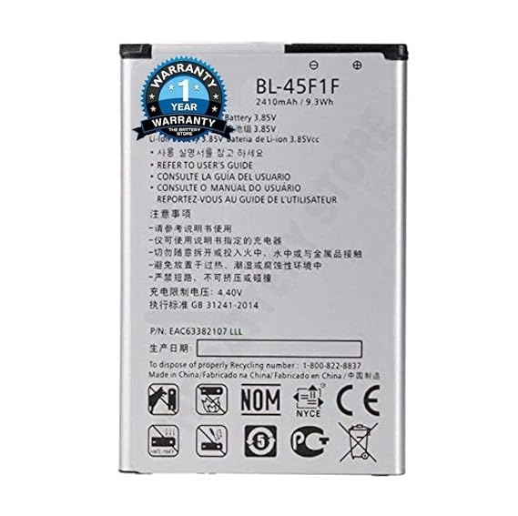 Image of Original BL-45F1F Battery for LG K8, K4, K3, LG Aristo M610 MS210 X230K M160 X240K LV3 (2017 Version) M210, M210, M153 Battery with 1 Year Warranty** (SEPAD43)