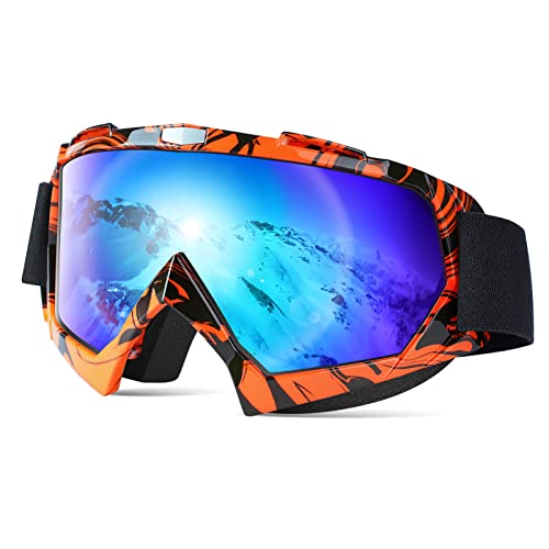 Mambaout Adult Snow Ski Goggles, Snowboard Goggles For Youth, Teens, Men & Women, Wide View Snowmobile Goggles #TOP9