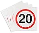 20 Geburtstag Deko Servietten Verkehrszeichen rot/weiß - Originelle Geburtstagsdeko 20 für einen gelungenen 20 Geburtstag Frau oder Mann - Tiwoca