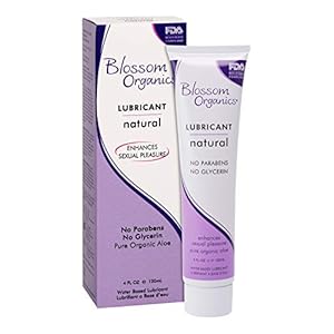 Blossom Lube Organics, Personal Lubricant for Women, pH Balanced, Non-Irritating, Water Based Personal Lubricant, Free of Harsh Ingredients, Toy Friendly, 4 Fl Oz