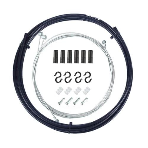 Cable de Frein Vélo, Kit de Gaines de Cables de Freins de Vélo, Universel Câble de Frein pour Vélo, Kit de Remplacement de Câble de Frein et Boîtier, Kit...