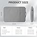 Flintronic Laptop Sleeve for 13 Inch, Water Resistant Laptop Sleeve, Portable Mens Lap-top Bag with Pockets and Compartments, Compatible with MacBook, Asus, Dell, HUAWEI 13 Inch Lap-top (Light Gray)