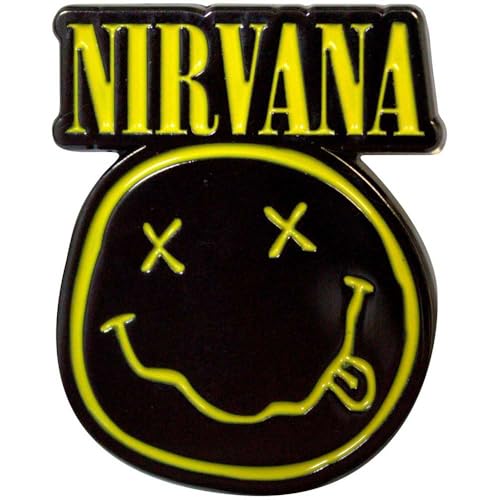 Nirvana Grunge Face Cut-Out Pin Badge Size One Size