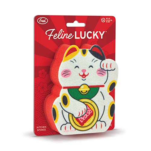 Image of Genuine Fred, Feline Lucky, Lucky Cat Kitchen Sponge