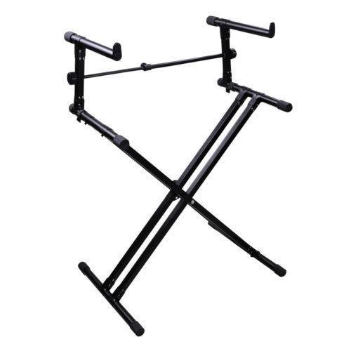 Heavy-Duty, Single X Piano Keyboard Stand with Locking Straps - Kadence