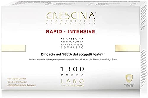 Crescina Transdermic RAPID-INTENSIVE 1300 Woman 10+10 Hair Growth Vials