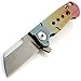 Eafengrow EF202 Mini Pocket Knife Folding Knife with S35VN Blade Titanium Alloy Handle Outdoor Camping Knives EDC Tool (Colorful)
