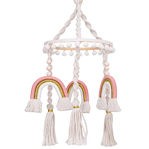 Image of Vlokup Boho Baby Crib Mobile, Rainbow Baby Mobile for Crib, Nursery DéCor…