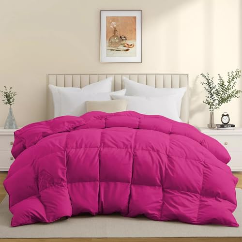 Image of 500 GSM Heavy Winter Quilt Comforter Single Size (60 inchX90 inch) - Super Comfort Winter Blanket 500 GSM Microfiber Fill - Duvet /Blanket Single Size - Hot Pink Color