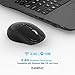 WisFox Computer Wireless Mouse, 2.4G Wireless Ergonomic Mouse Portable Cordless Optical Mice for Laptop PC with USB Receiver, 3 Adjustable DPI Levels, 6 Buttons for Work, Study, Home (Light Black)