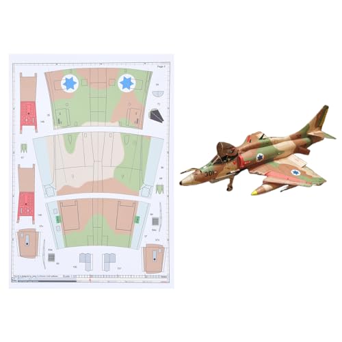 1/32 Scale American A-4 Skyhawk Fighter Paper Fighter Military Model Diecast Plane Model for Collection (Unassembled Kit) Model Collection