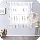 Großartige Textur: Unsere Vorhänge bestehen aus hochwertige Polyester. Der Stoff fühlt sich umweltfriendlich, chlorfrei und weich an. Wenn Sie jeden Morgen aufwachen, können Sie den sanften Sonnenschein durch die halbtransparenten Schlaufengardinen sehen. Ein guter Tag beginnt, damit die ersten Sonnenstrahlen durch die Vorhänge zu sehen