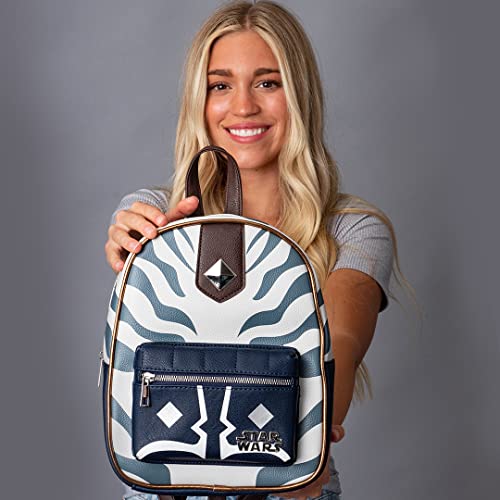 Star Wars Ahsoka Tano Character Pattern Faux Leather Tote Bag Mini Backpack #TOP6