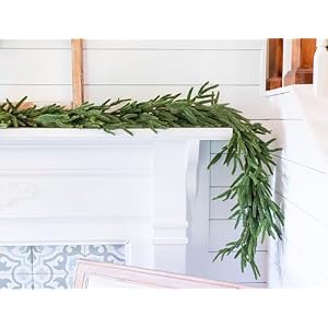 72" Real Touch Norfolk Pine Garland, 6ft Christmas Garland for Mantle, Faux Cedar Garland Realistic, Garlands for Decoration Christmas, Christmas Greenery Garland, Staircase Garland 72 Real Touch Norfolk Pine Garland 6ft Christmas Garland for Mantle Faux Cedar Garland Realistic Garlands for Decoration Christmas Christmas Greenery Garland Staircase Garland