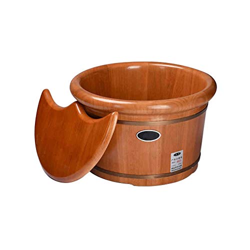 Spa de pies de madera maciza con cubierta 31 cm