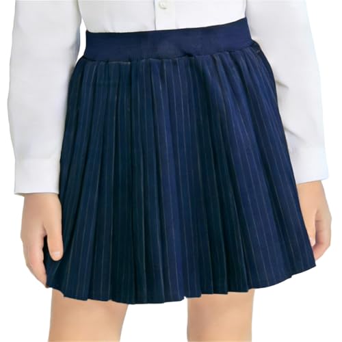 Jupe plissée fille anti-frottement avec short élastique intégré pour l'école