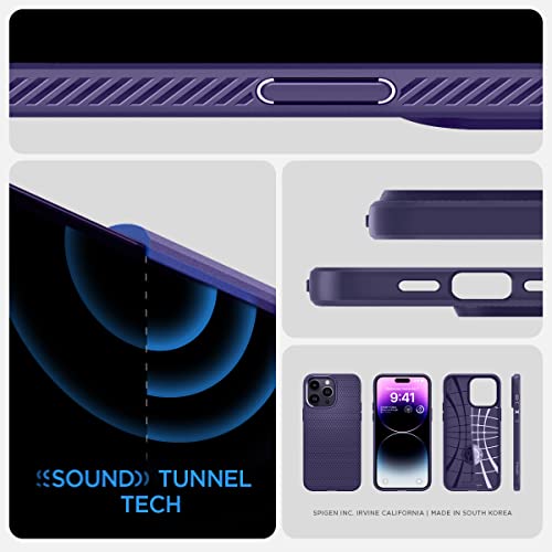 Image of Spigen Liquid Air Designed for iPhone 14 Pro Max Case (2022) [Military-Grade Protection] - Deep Purple