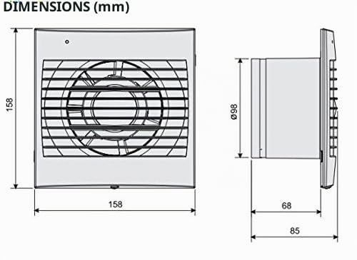 S & P 100 – Ventilateur de salle de bain – CRZ 13 W 2500 tr/min