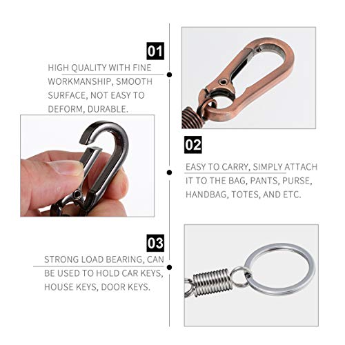 FAVOMOTO 4 Pcs Mosquetões Giratórios Com Porta-Chaves de Metal Giratório Garra de Lagosta Fechos de