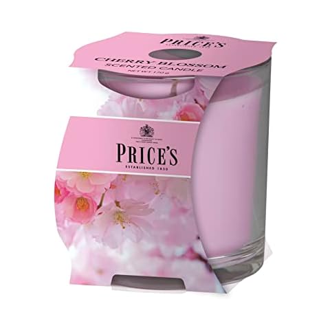 Price's Cherry Blossom Jar Candle with Floral Scent Cover