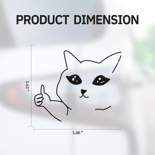 Image of Car Mirror Decals, Cute Kitty Cat Vinyl Stickers, Peeking Design for Rearview Mirror, Car Accessories for Women, Small Stickers for Laptops and Water Bottles (Cat 4)